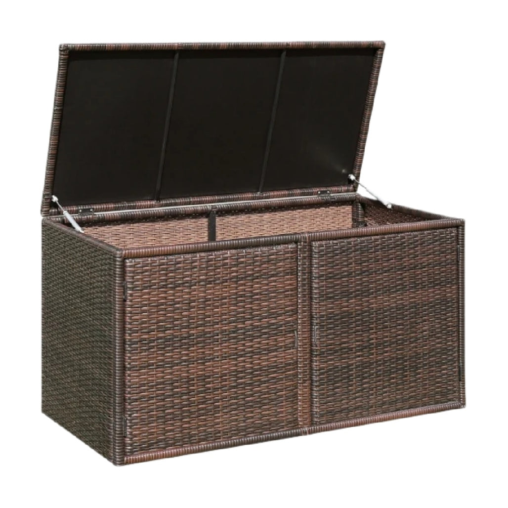 Coffre de rangement en résine tressée pour extérieur - 120 x 60 x 60